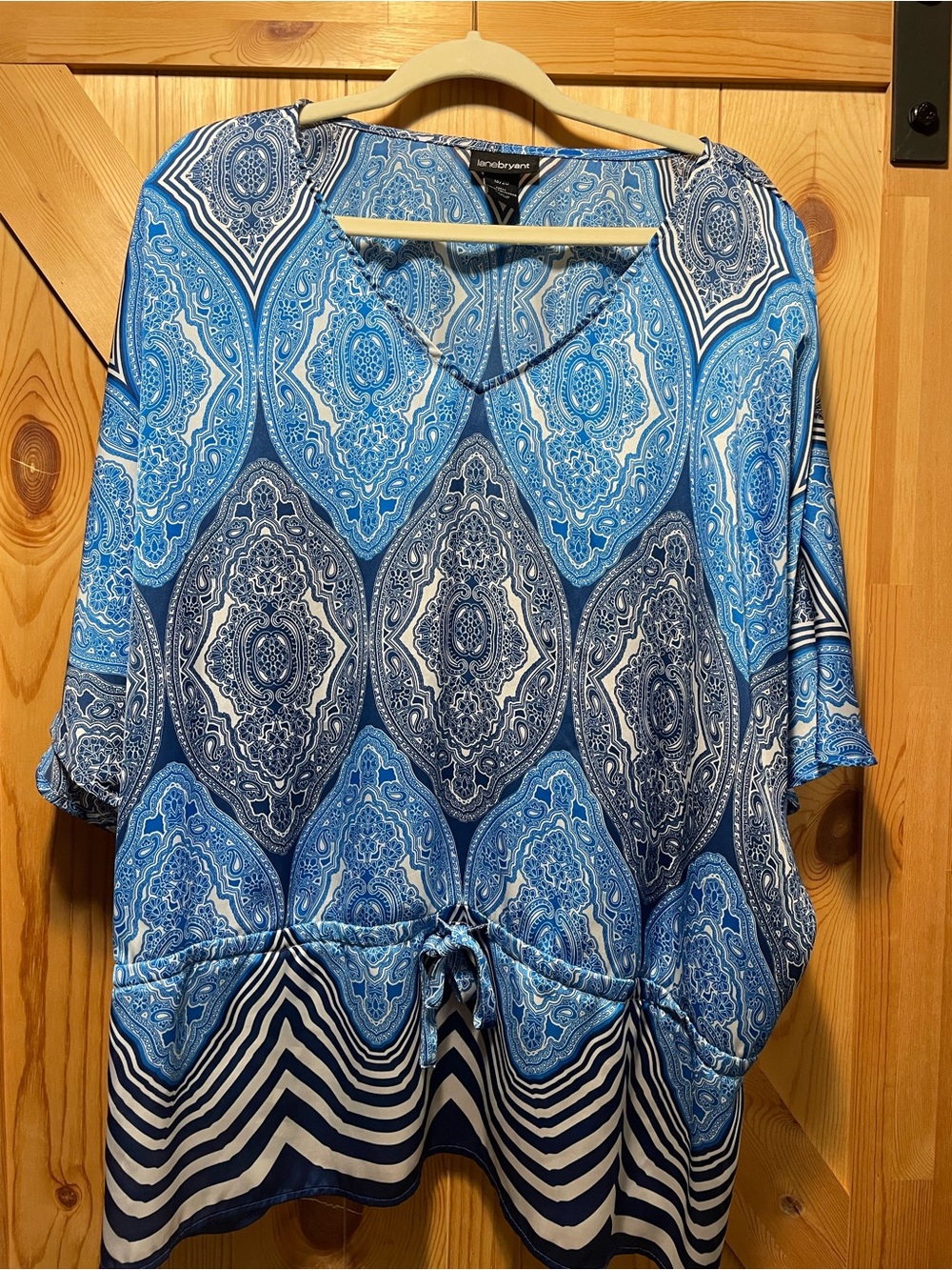 Lane Bryant Blue Paisley Tie-Waist Tunic Women’s 18/20